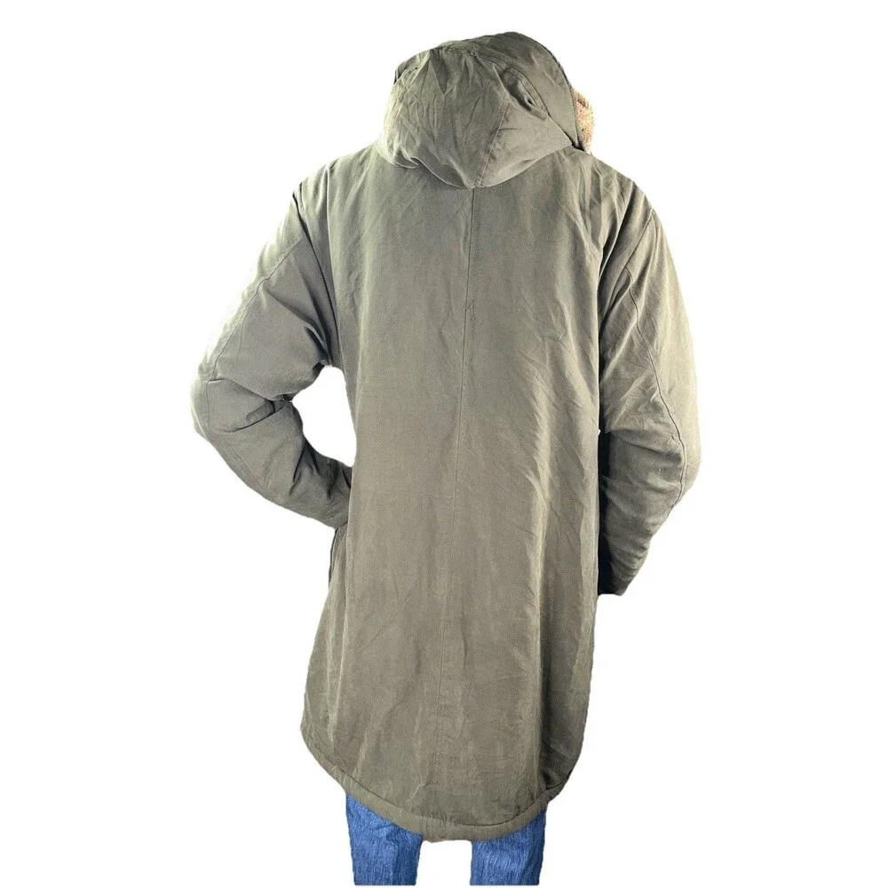 Valman Japanese Jacket Men's XXL Green Prairie Dawn Hooded Parka Sherpa Lined